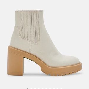 Dolce Vita Caster Booties in Sandstone Canvas - NEW